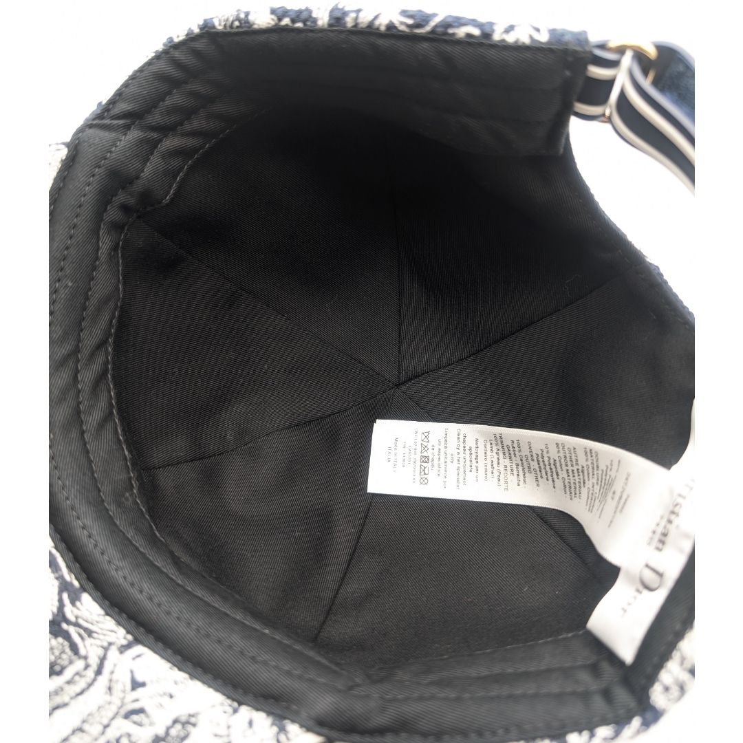 Dior Baseball Cap Black White Logo Hat Cot — view 8