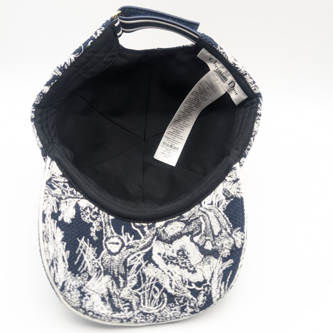 Dior Baseball Cap Black White Logo Hat Cot — view 7