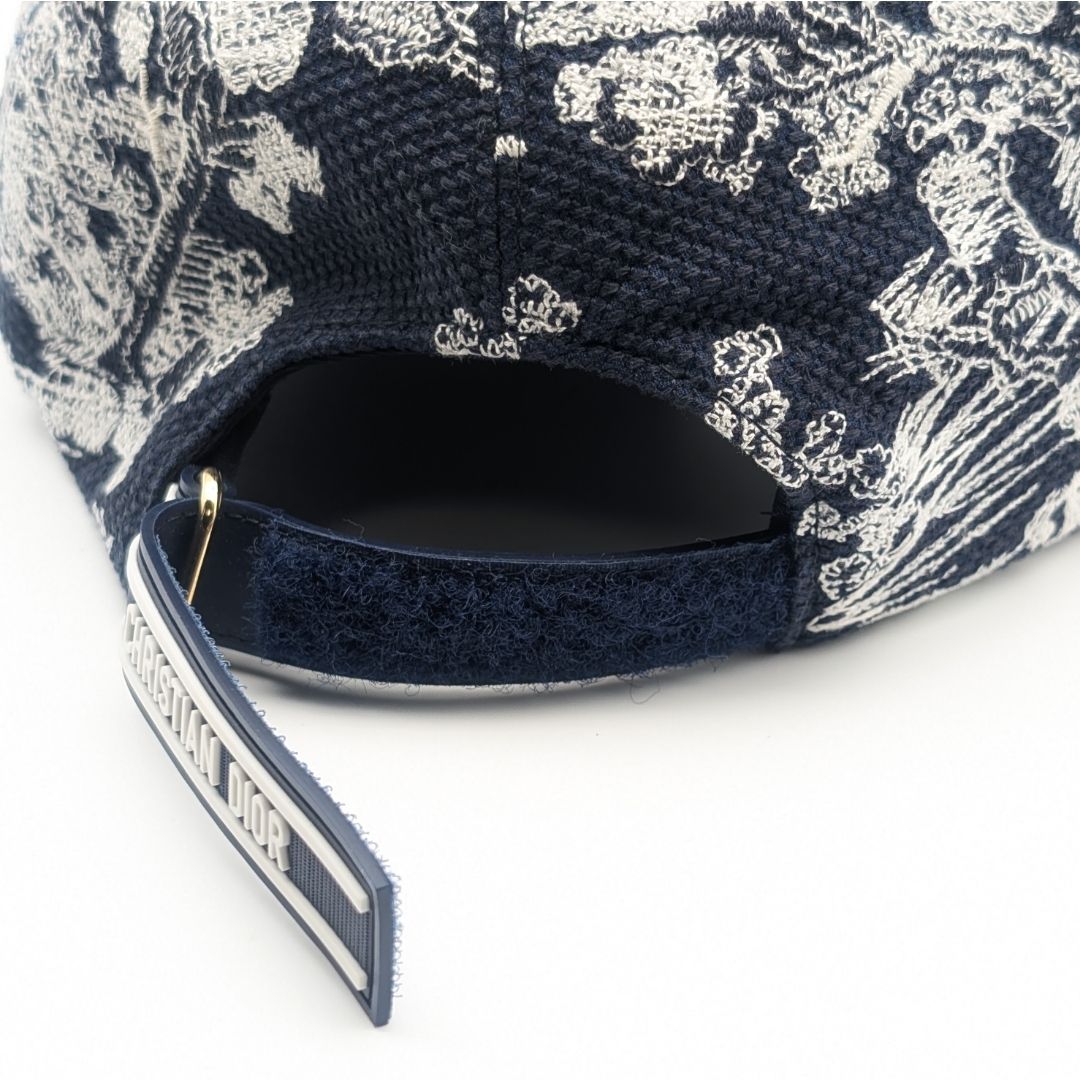 Dior Baseball Cap Black White Logo Hat Cot — view 5