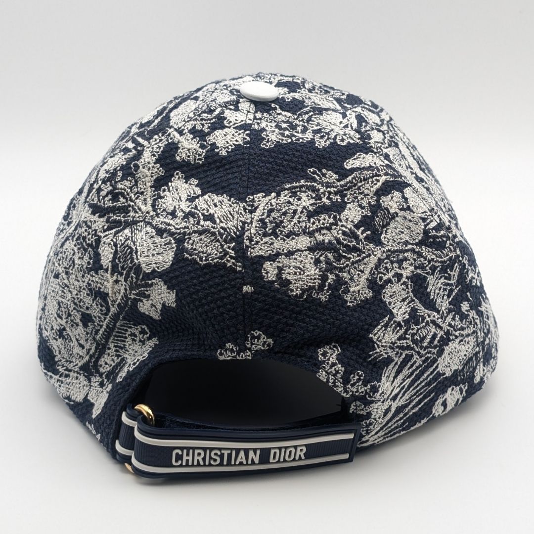 Dior Baseball Cap Black White Logo Hat Cot — view 3