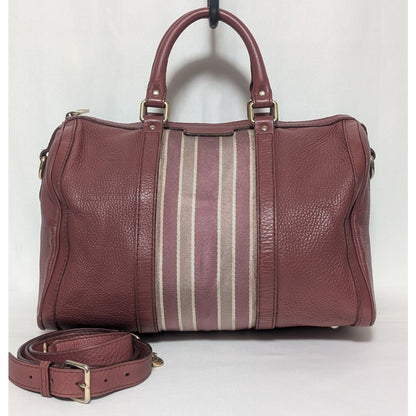 Gucci Leather Canvas Web Sherry Line 2-Way Handbag