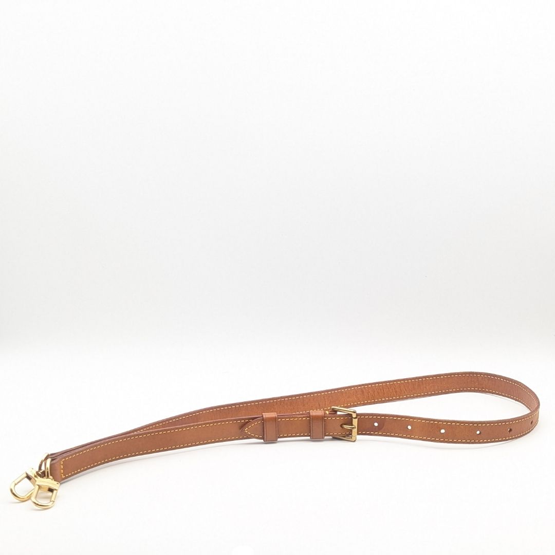 Louis Vuitton Shoulder Strap Leather Brown Adjustable — view 7