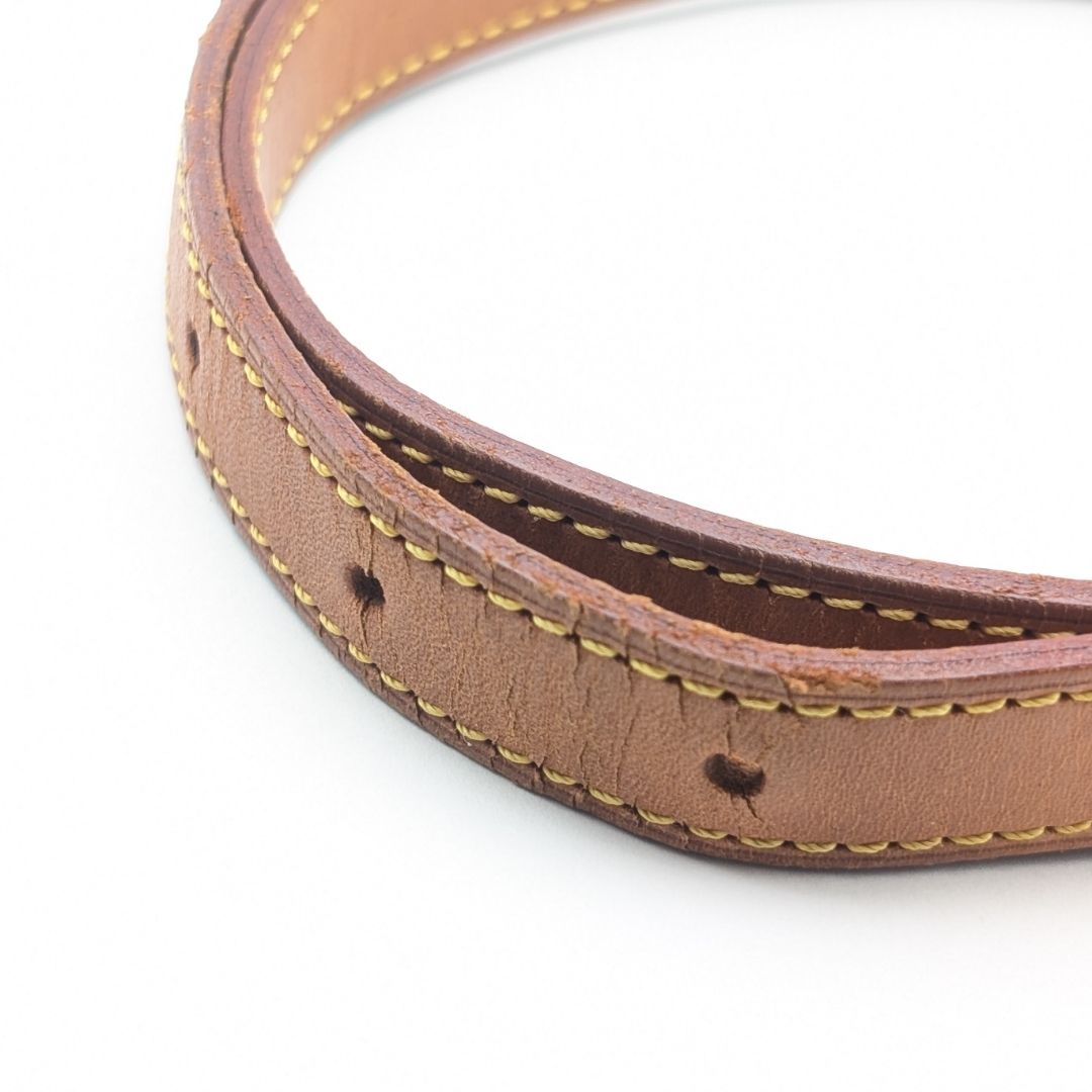 Louis Vuitton Shoulder Strap Leather Brown Adjustable — view 3