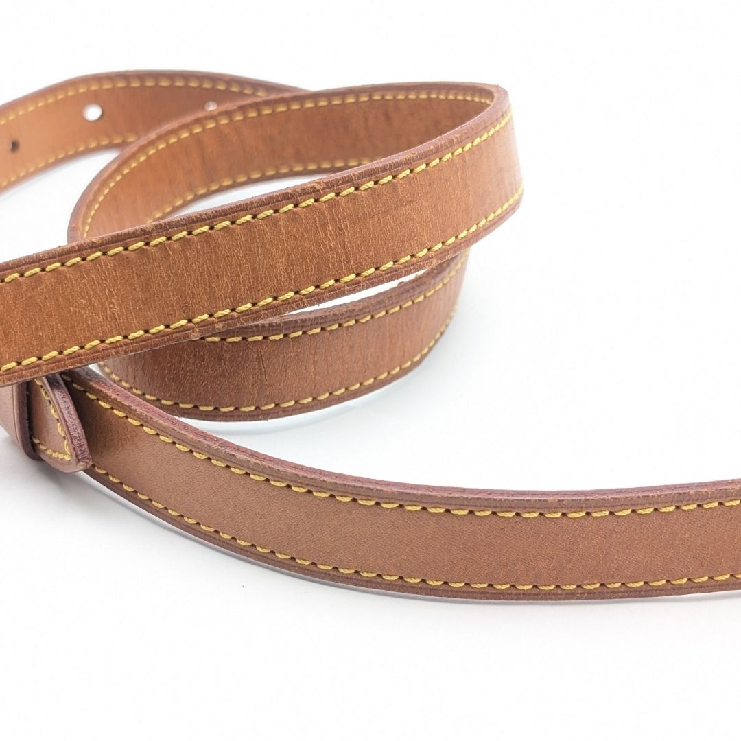 Louis Vuitton Shoulder Strap Leather Brown Adjustable — view 6