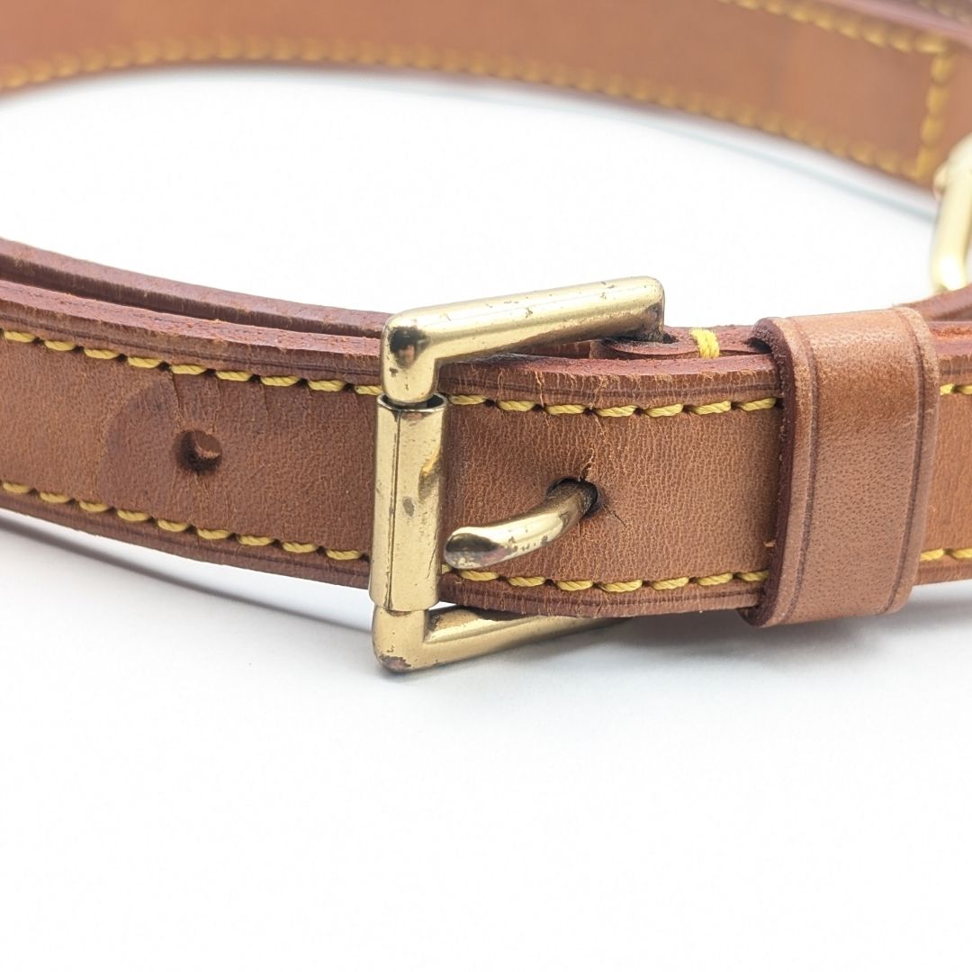 Louis Vuitton Shoulder Strap Leather Brown Adjustable — view 2