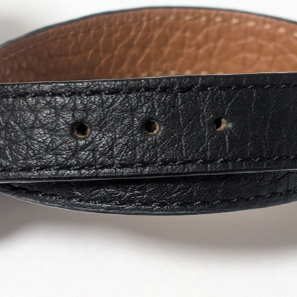 Louis Vuitton Bracelet LV Logo Leather Black — view 5