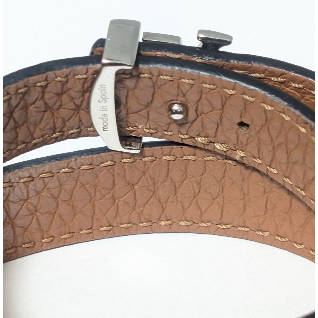 Louis Vuitton Bracelet LV Logo Leather Black — view 4