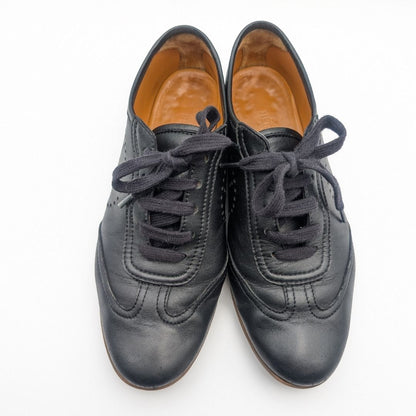 Hermes Evelyne Sneakers Leather Perforated Black — view 6
