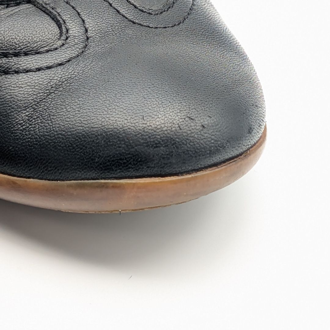 Hermes Evelyne Sneakers Leather Perforated Black — view 9