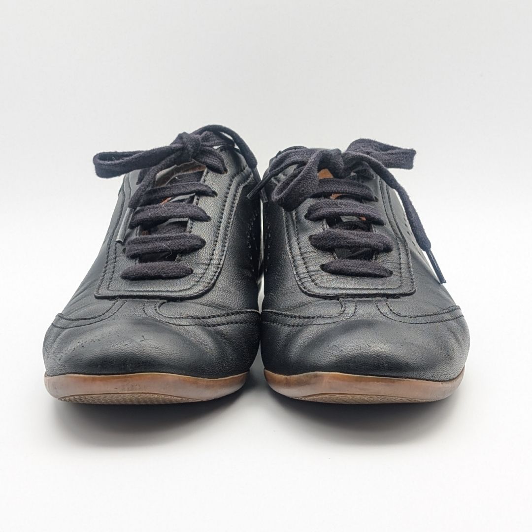 Hermes Evelyne Sneakers Leather Perforated Black — view 4
