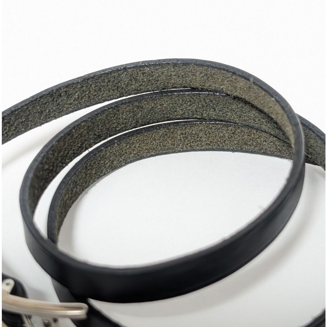 Hermes Hapi 3 Leather Black Silver Bracelet — view 7