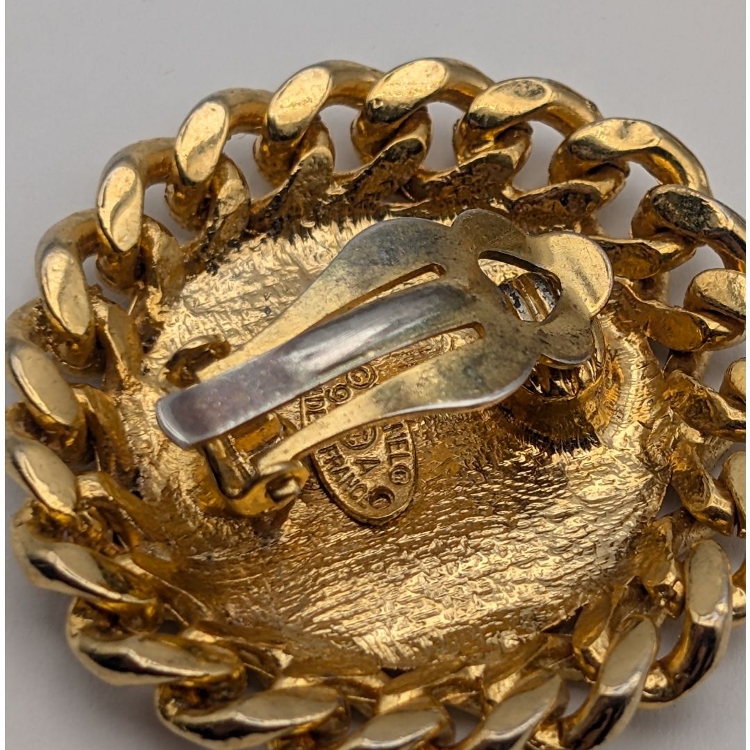 Chanel Earrings CC Logo Cambon Gold Earrings — view 6