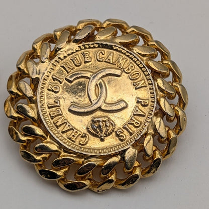 Chanel Earrings CC Logo Cambon Gold Earrings — view 2