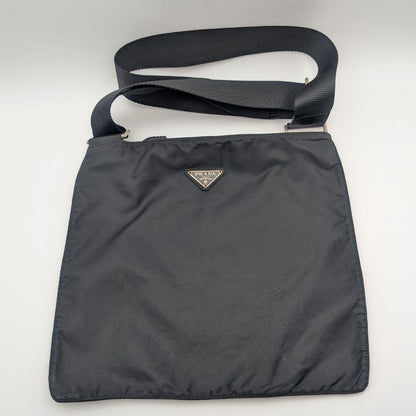 Prada Nylon Shoulder Bag Crossbody Black Triangle Logo