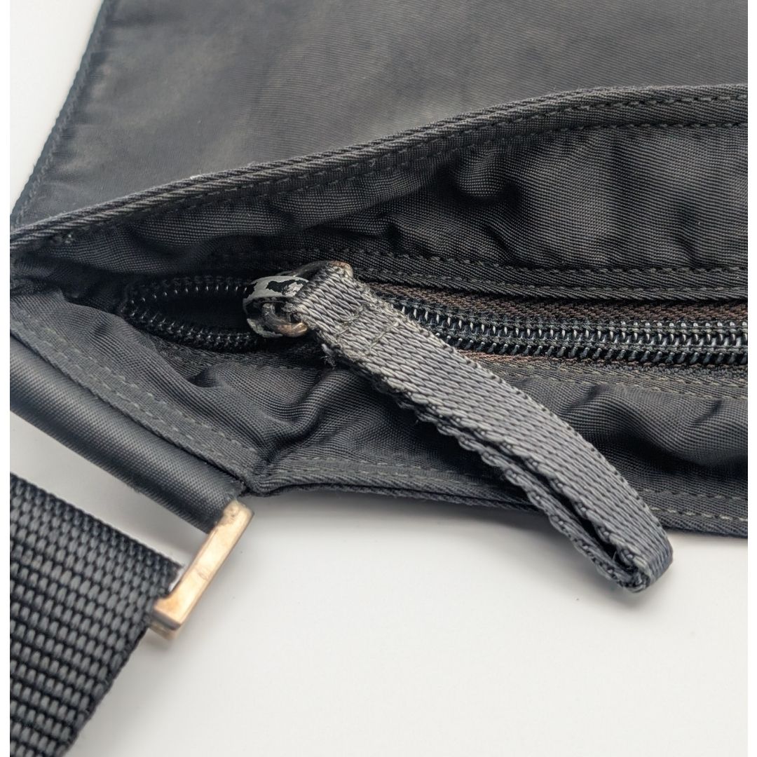 Prada Nylon Shoulder Bag Crossbody Black Triangle Logo — view 5