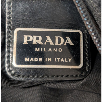 Prada Nylon Shoulder Bag Crossbody Black Triangle Logo — view 9