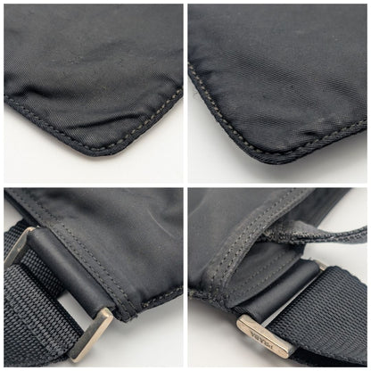 Prada Nylon Shoulder Bag Crossbody Black Triangle Logo — view 4