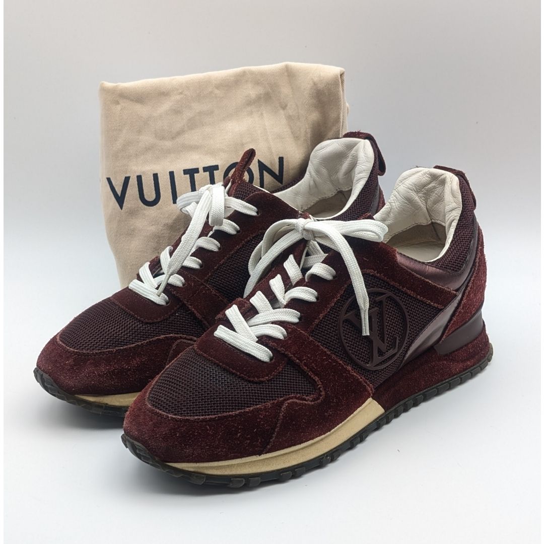Louis Vuitton Run Away Line Suede Mesh Bordeaux Sneakers