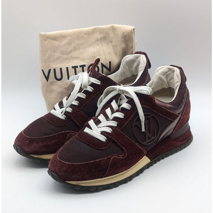 Louis Vuitton Run Away Line Suede Mesh Bordeaux Sneakers