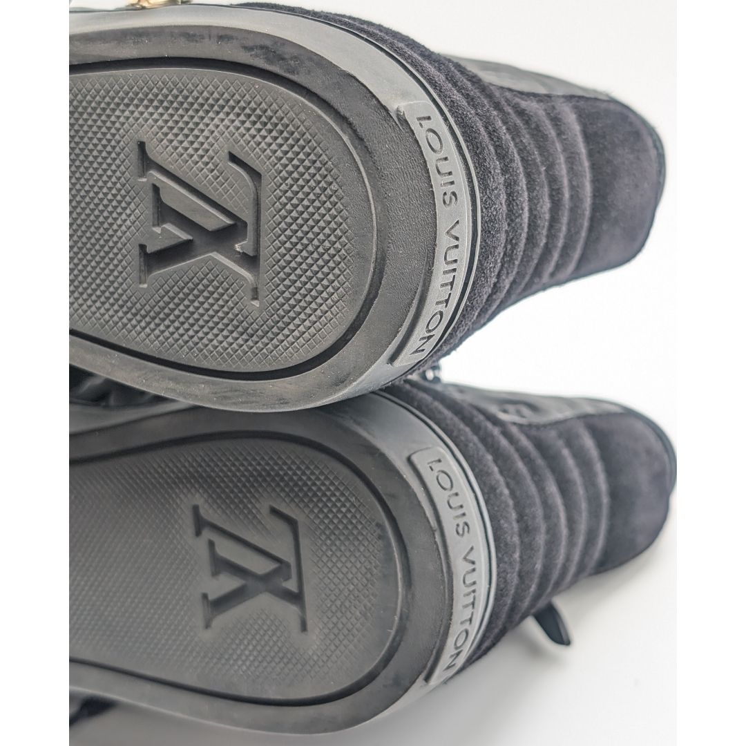 Louis Vuitton High Cut Zip Up Sneakers Monogram Leather — view 8