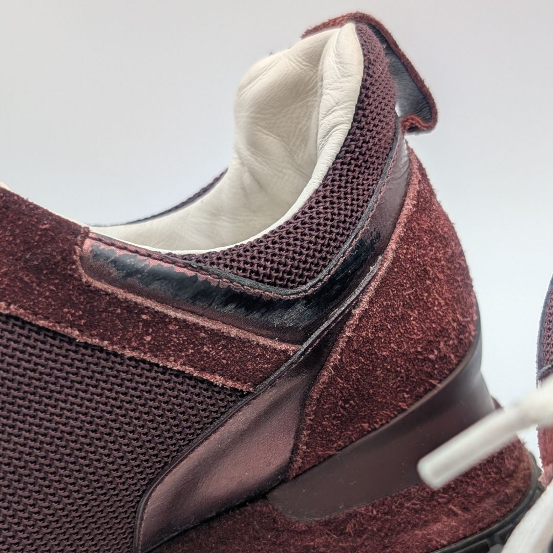 Louis Vuitton Run Away Line Suede Mesh Bordeaux Sneakers — view 8