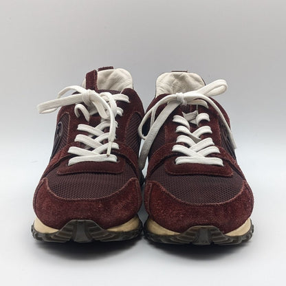Louis Vuitton Run Away Line Suede Mesh Bordeaux Sneakers — view 3