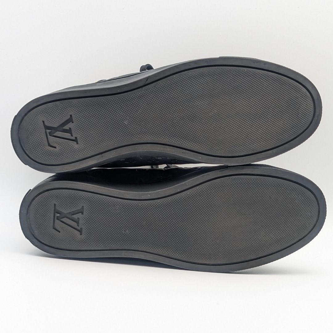 Louis Vuitton High Cut Zip Up Sneakers Monogram Leather — view 5