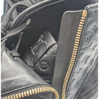 Louis Vuitton High Cut Zip Up Sneakers Monogram Leather — view 7
