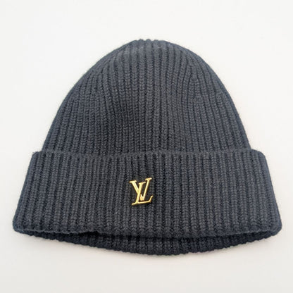 Louis Vuitton LV Spark Noir Black Knit Hat Beanie Logo