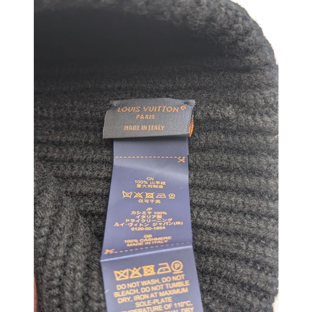 Louis Vuitton LV Spark Noir Black Knit Hat Beanie Logo — view 5