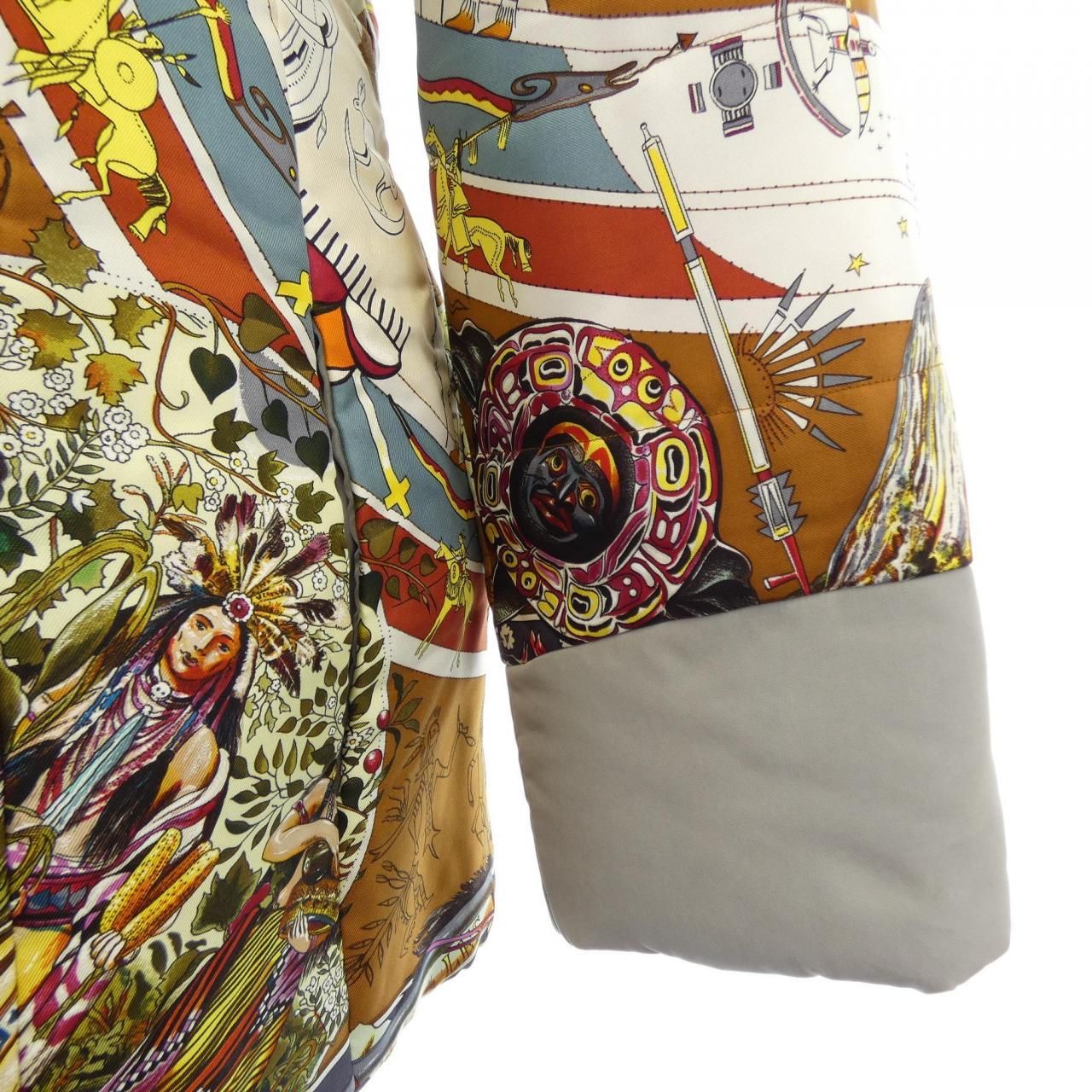 Hermes les Mythologies Des Hommes Rouges Twill Lane Jacket — view 6