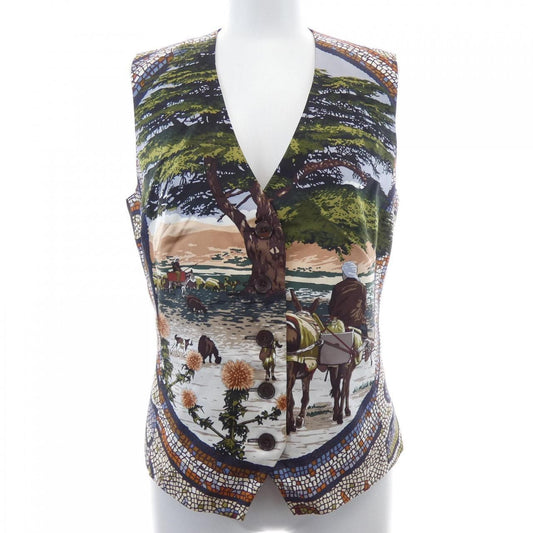 Hermes Vintage Sous Cedre Twill Lenevest Scarf