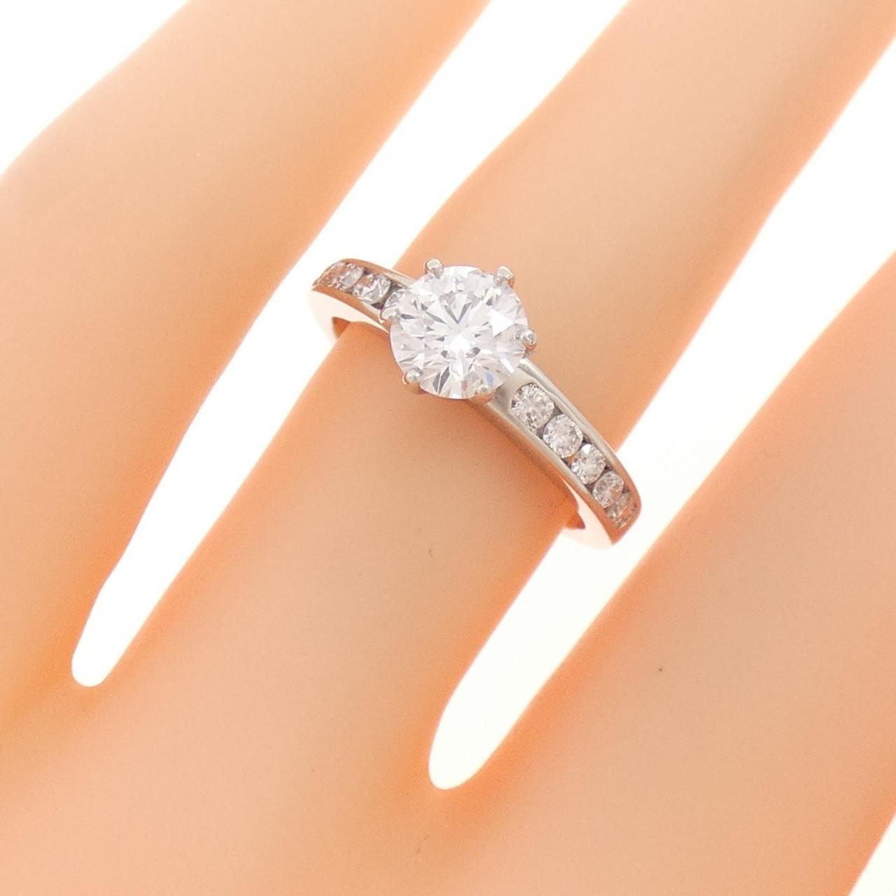 Tiffany & Co Solitaire Channel Setting Ring .67 CT — view 5