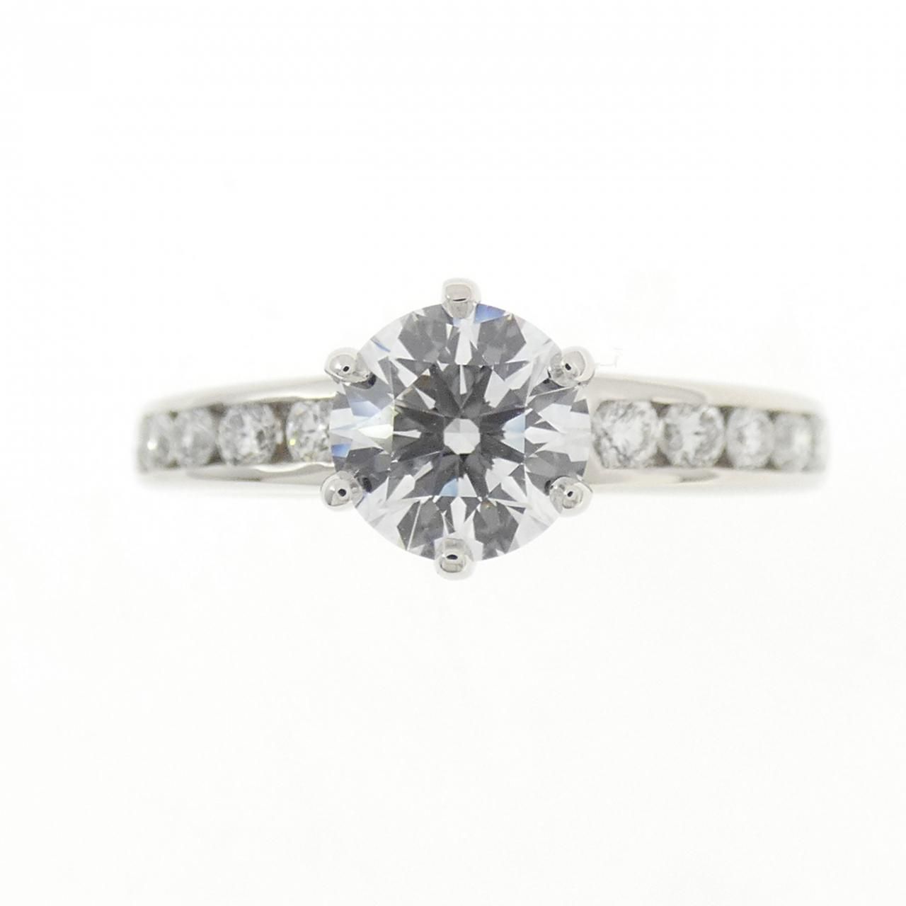 Tiffany & Co Solitaire Channel Setting Ring .67 CT — view 2