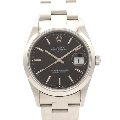 Rolex Oyster Perpetual Date SS Automatic Winding Number Watch