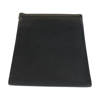 Saint Laurent Yves Vintage YSL Black Leather Shoulder Bag Pochette — view 2