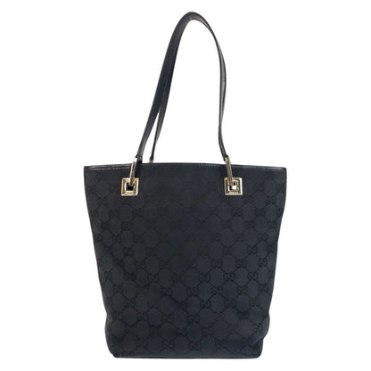 Gucci Black GG Canvas Leather 002 Tote — view 2