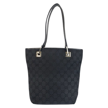 Gucci Black GG Canvas Leather 002 Tote