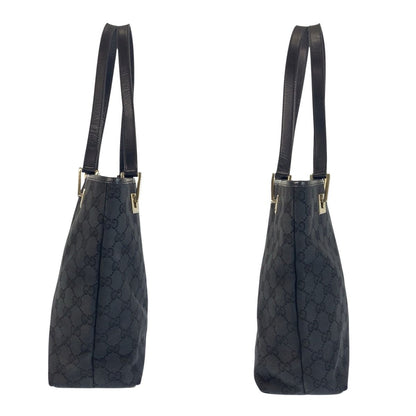 Gucci Black GG Canvas Leather 002 Tote — view 7