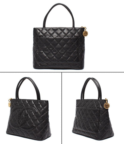 Chanel Tote Gold Quilted No 5 Caviar Leather — view 2