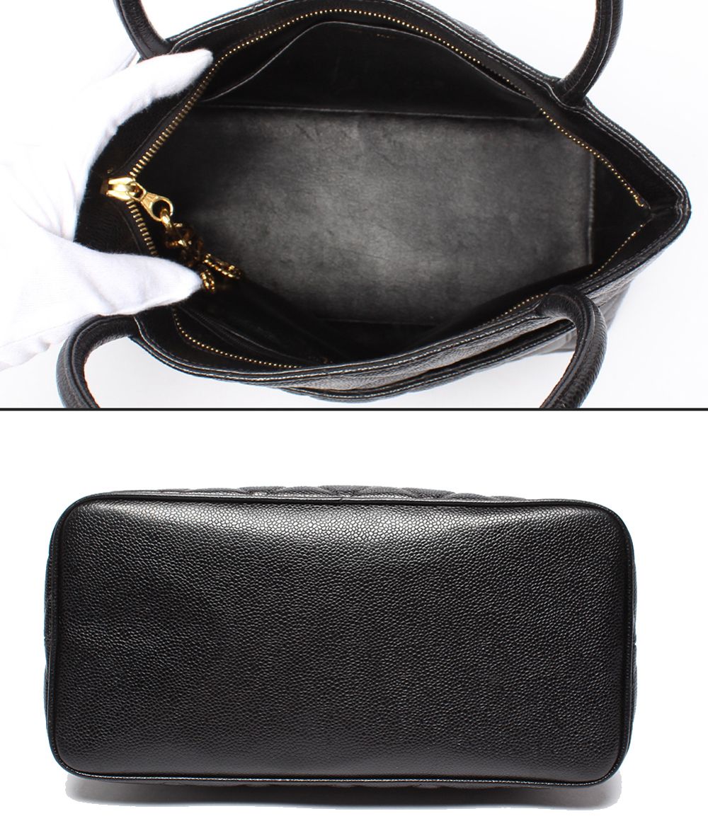 Chanel Tote Gold Quilted No 5 Caviar Leather — view 3