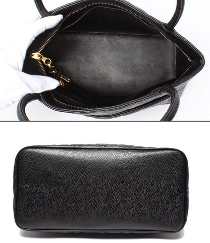 Chanel Tote Gold Quilted No 5 Caviar Leather — view 3