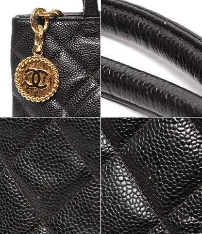 Chanel Tote Gold Quilted No 5 Caviar Leather — view 9
