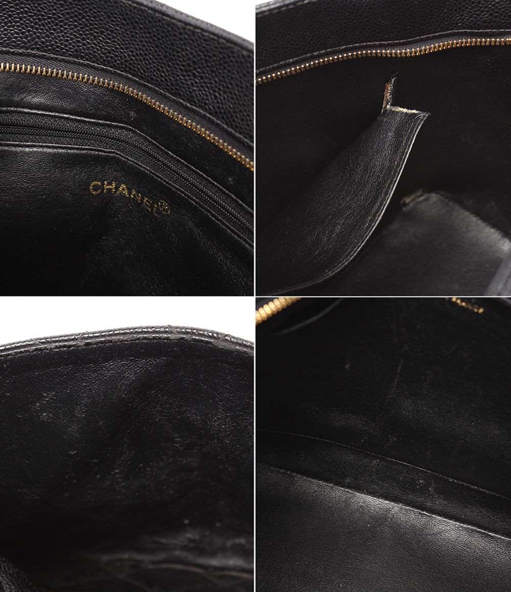 Chanel Tote Gold Quilted No 5 Caviar Leather — view 8