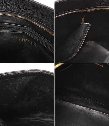 Chanel Tote Gold Quilted No 5 Caviar Leather — view 8