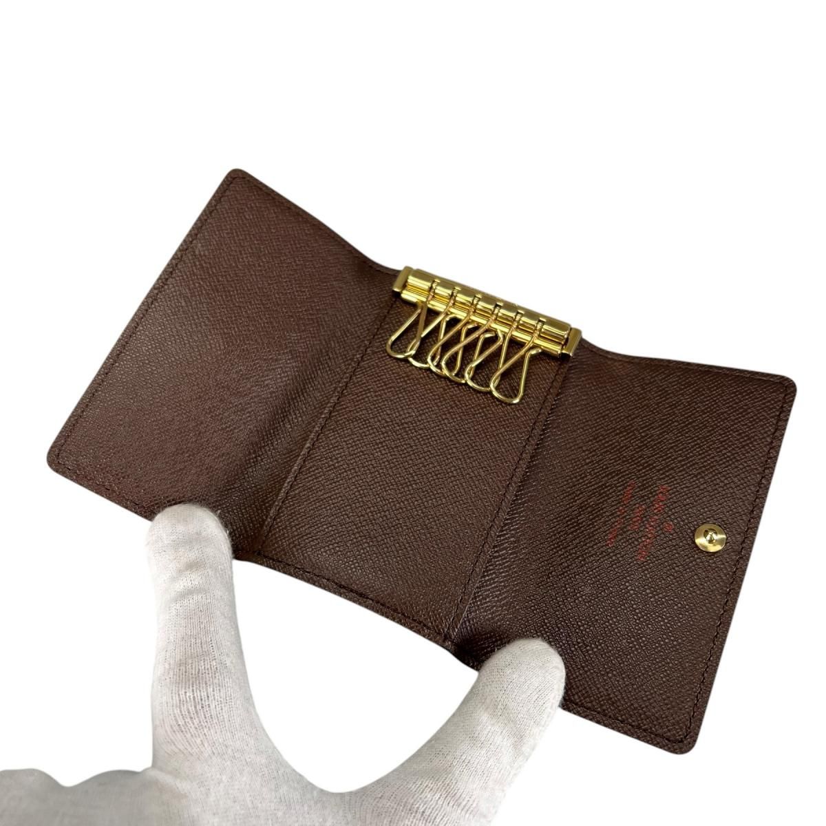 Louis Vuitton Damier Key Case for 6 Multicles 6 Brown Key Holder — view 7