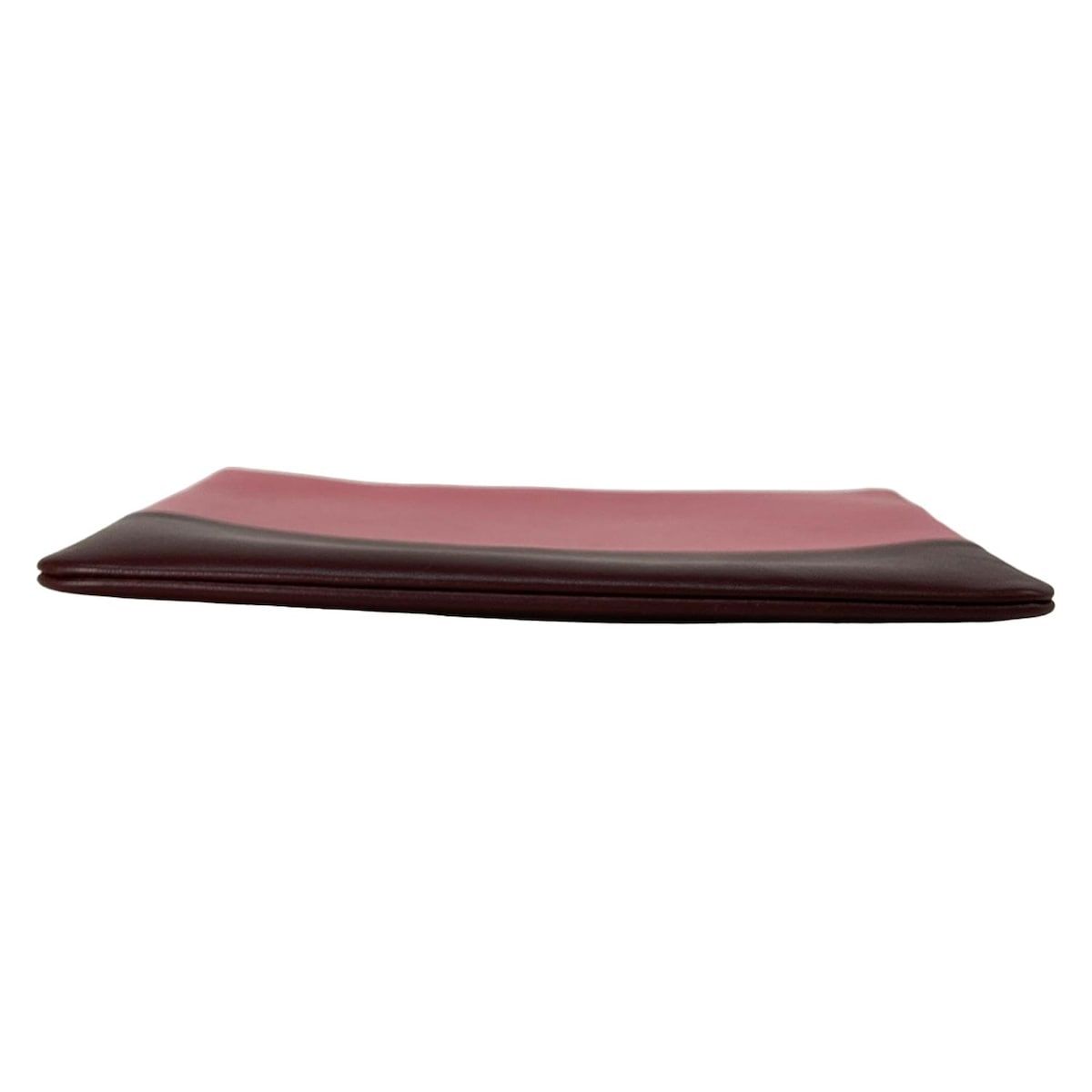 Celine Clutch Pouch Pink Bordeaux Bicolor Leather — view 5
