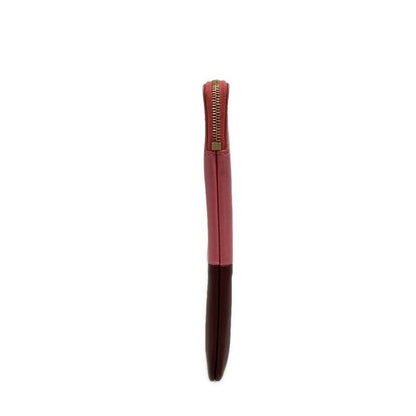 Celine Clutch Pouch Pink Bordeaux Bicolor Leather — view 4