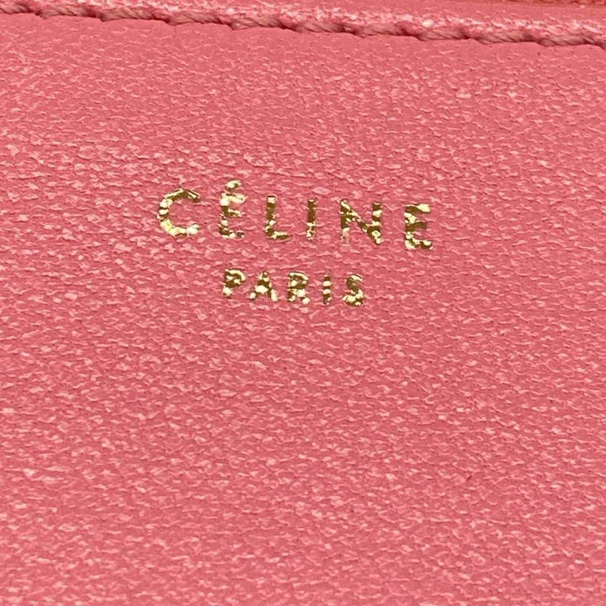Celine Clutch Pouch Pink Bordeaux Bicolor Leather — view 8
