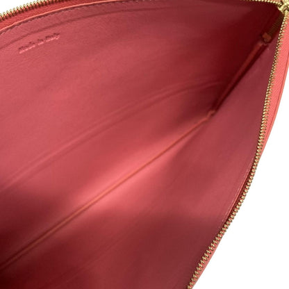 Celine Clutch Pouch Pink Bordeaux Bicolor Leather — view 6